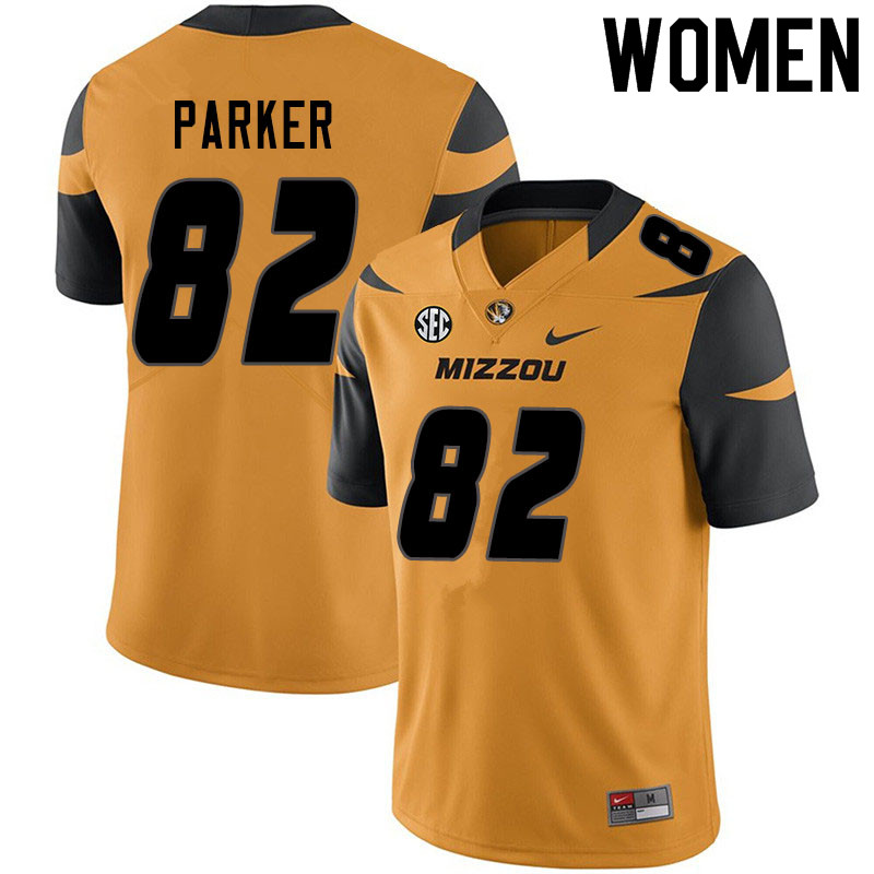 Women #82 Daniel Parker Missouri Tigers College Football Jerseys Sale-Yellow